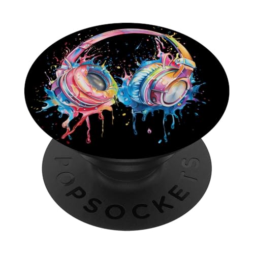 Kopfhörer Musik DJ Splash House Music EDM Beatmaker Techno PopSockets Klebender PopGrip Kopfhörer Musik DJ Splash House Music EDM Beatmaker Techno PopSockets Klebender PopGrip von Turntable DJ Music Animals