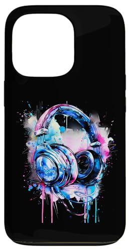 Kopfhörer Musik DJ Splash Musik Kopfhörer House Dance Club Hülle für iPhone 13 Pro Kopfhörer Musik DJ Splash Musik Kopfhörer House Dance Club Hülle für iPhone 13 Pro von Turntable DJ Music Animals