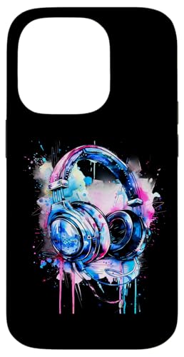 Kopfhörer Musik DJ Splash Musik Kopfhörer House Dance Club Hülle für iPhone 14 Pro Kopfhörer Musik DJ Splash Musik Kopfhörer House Dance Club Hülle für iPhone 14 Pro von Turntable DJ Music Animals