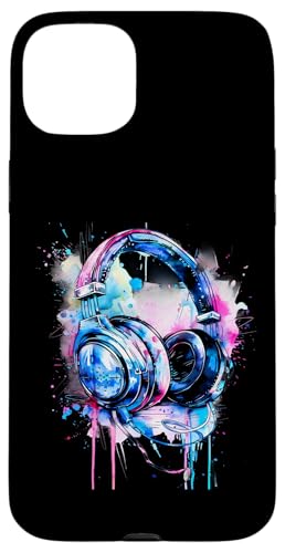 Kopfhörer Musik DJ Splash Musik Kopfhörer House Dance Club Hülle für iPhone 15 Plus Kopfhörer Musik DJ Splash Musik Kopfhörer House Dance Club Hülle für iPhone 15 Plus von Turntable DJ Music Animals