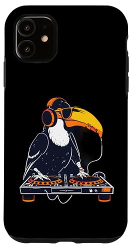 Toucan DJ Plattenspieler DJ Toucan Techno Beatmaker House Music Hülle für iPhone 11 von Turntable DJ Music Animals