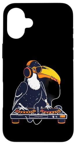 Toucan DJ Plattenspieler DJ Toucan Techno Beatmaker House Music Hülle für iPhone 16 Plus von Turntable DJ Music Animals