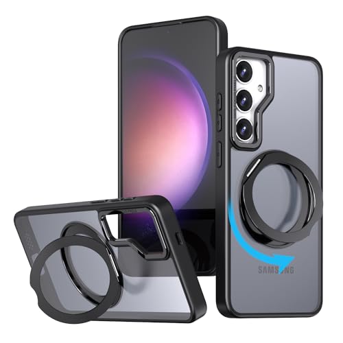 Turquiase 360 ° drehbarer Ring, magnetischer Ständer, Hülle für Samsung Galaxy S24 Plus/S25 Plus, kompatibel mit MagSafe, militärische stoßfeste Schutzhülle, matte Handyhülle, eingebauter unsichtbarer Turquiase 360 ° drehbarer Ring, magnetischer Ständer, Hülle für Samsung Galaxy S24 Plus/S25 Plus, kompatibel mit MagSafe, militärische stoßfeste Schutzhülle, matte Handyhülle, eingebauter unsichtbarer von Turquiase