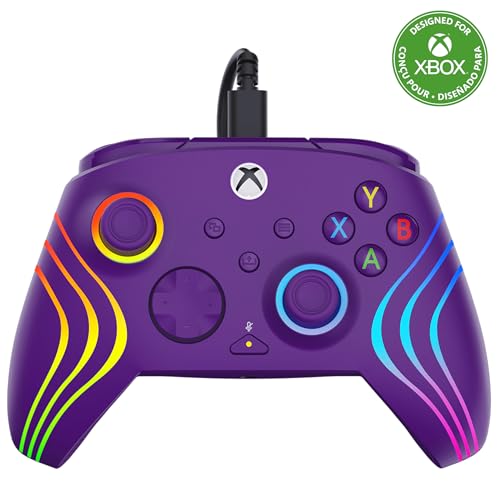 Turtle Beach Afterglow Wave Controller Lila Wired RGB Gaming Controller – Lizenziert für Xbox Series X oder S, Xbox One und Windows von Turtle Beach