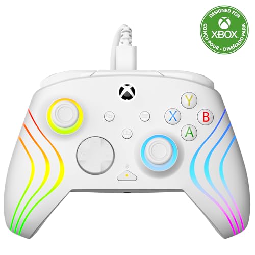 Turtle Beach Afterglow Wave Controller Weiß Wired RGB Gaming Controller – Lizenziert für Xbox Series X oder S, Xbox One und Windows von Turtle Beach