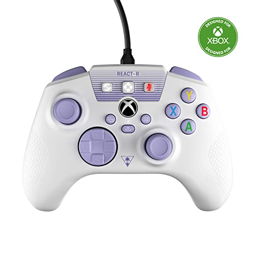 Turtle Beach REACT-R Controller Weiß/Violett – Xbox Series X|S, Xbox One und PC von Turtle Beach