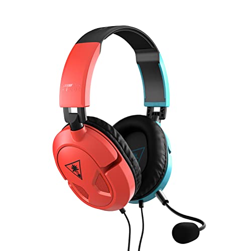 Turtle Beach Recon 50 Rotes/Blaues Gaming-Headset für Nintendo Switch, PS5, PS4, Xbox Series X|S, Xbox One und PC von Turtle Beach