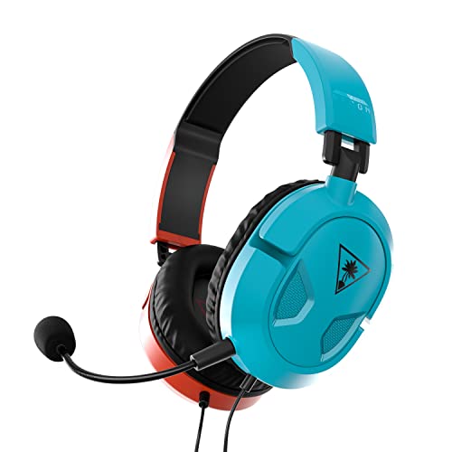 Turtle Beach Recon 50 Rotes/Blaues Gaming-Headset für Nintendo Switch, PS5, PS4, Xbox Series X|S, Xbox One und PC von Turtle Beach