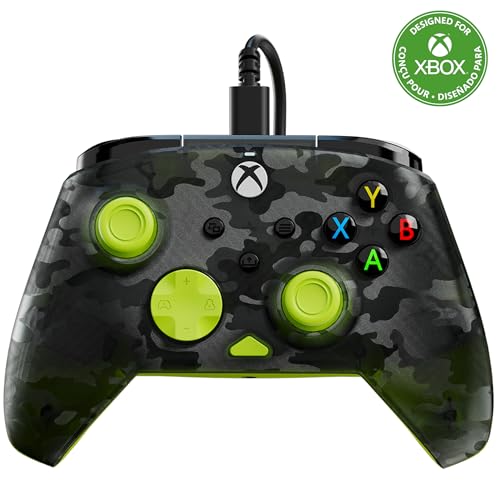 Turtle Beach Rematch Core Ghost Schwarz Camo/Gelb Wired Gaming Controller – Lizenziert für Xbox Series X und S, Xbox One und Windows PCs von Turtle Beach