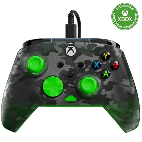 Turtle Beach Rematch Core Ghost Schwarz Camo/Grün Wired Gaming Controller – Lizenziert für Xbox Series X und S, Xbox One und Windows PCs von Turtle Beach