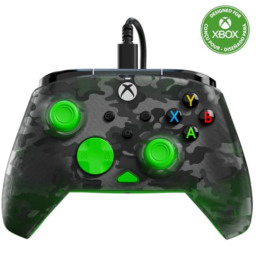 Turtle Beach Rematch Core Ghost Schwarz Camo/Grün Wired Gaming Controller – Lizenziert für Xbox Series X und S, Xbox One und Windows PCs von Turtle Beach