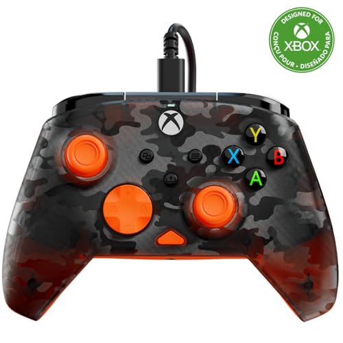 Turtle Beach Rematch Core Ghost Schwarz Camo/Orange Wired Gaming Controller – Lizenziert für Xbox Series X und S, Xbox One und Windows PCs von Turtle Beach