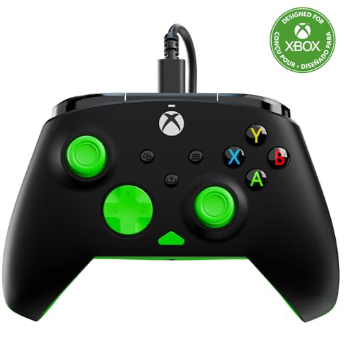Turtle Beach Rematch Core Schwarz/Grün Wired Gaming Controller – Lizenziert für Xbox Series X und S, Xbox One und Windows PCs von Turtle Beach