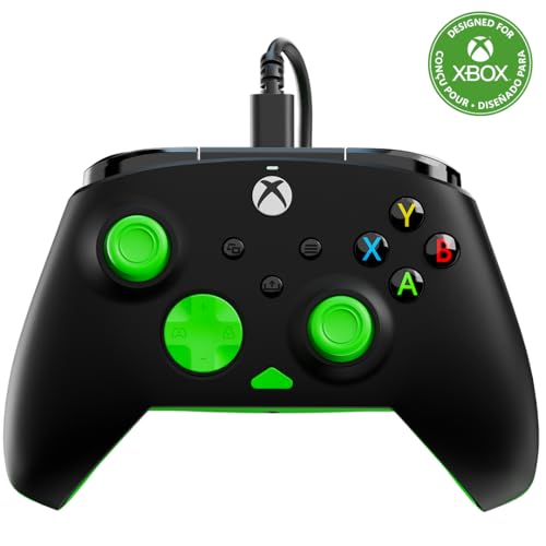 Turtle Beach Rematch Core Schwarz/Grün Wired Gaming Controller – Lizenziert für Xbox Series X und S, Xbox One und Windows PCs von Turtle Beach