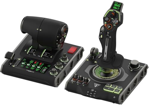 Turtle Beach VelocityOne Flightdeck - Universeller HOTAS-Simulation-Joystick & Schubhebel mit Touch-Display, integriertem HUD & kontaktlosen Sensoren für Luft & Weltraumkämpfe - für Windows 10/11 von Turtle Beach