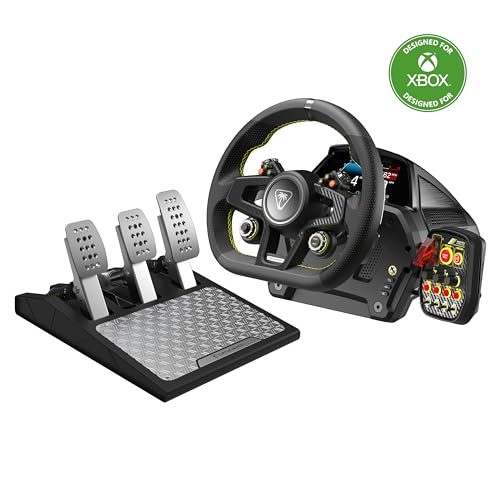 Turtle Beach VelocityOne Race Lenkrad & Pedalsystem mit Force Feedback, Magnetische Schaltwippen & Hall-Effekt-Sensoren für Xbox Series X|S, Xbox One, Windows 10 & 11 [Offiziell lizenziert für Xbox] von Turtle Beach