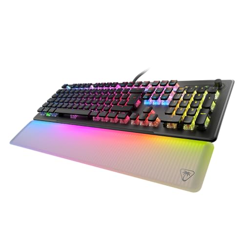 Turtle Beach Vulcan II Max – Gaming-Tastatur für PC, Tasten mit RGB-Hintergrundbeleuchtung, anpassbare Handgelenkauflagen, Titan-II-Schalter, Schwarz //AZERTY Französische Tastatur von Turtle Beach