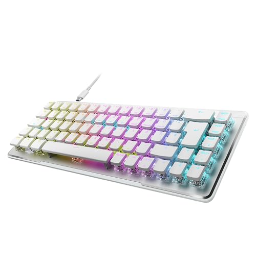Turtle Beach Vulcan II Mini Air – Optisch-mechanische kabellose Gaming-Tastatur (65%), anpassbare RGB-Beleuchtung, abnehmbares Kabel, Smart Keys, Aluminiumplatte – Weiß von Turtle Beach