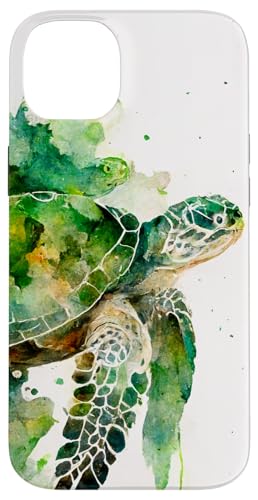 Hülle für iPhone 14 Plus Schildkröte Aquarell Kunstwerk von Turtle Merch