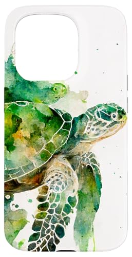 Hülle für iPhone 15 Pro Schildkröte Aquarell Kunstwerk Hülle für iPhone 15 Pro Schildkröte Aquarell Kunstwerk von Turtle Merch