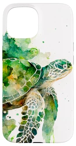 Turtle Merch iPhone 15 Case - Robuster Schutz, Grün, Texturiert, Tier, Schildkröte von Turtle Merch