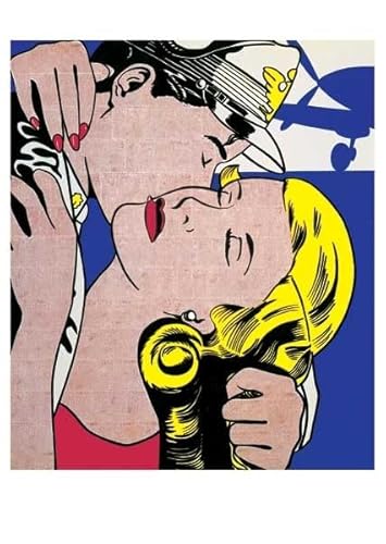 Kunstpostkarte Roy Lichtenstein - The Kiss von Tushita