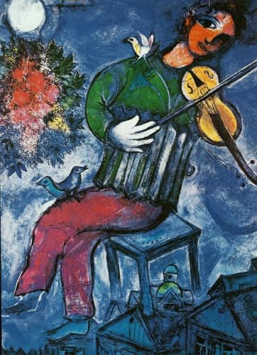 Tushita Kunstpostkarte Marc Chagall - The Blue Violinist von Tushita