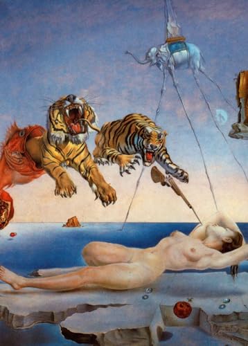Tushita Kunstpostkarte Salvador Dali Dream Caused by the Flight of a Bee a Second Before Awakening von Tushita