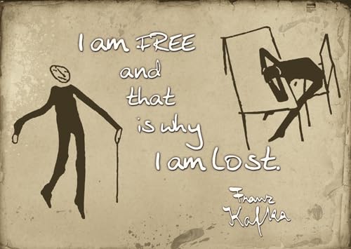 Tushita Kunstpostkarte: Franz Kafka I am free von Tushita