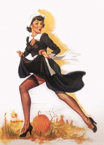 Tushita Postkarte blanko Kürbis: Pin Up von Tushita
