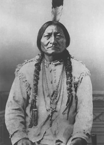 Tushita Postkarte schwarz weiß Sitting Bull,1894 von Tushita