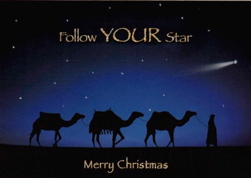 Tushita Weihnachtspostkarte 3 Kamele: follow your star von Tushita
