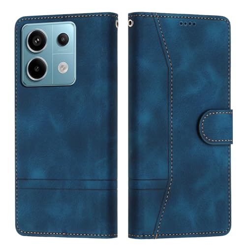 Tussvie Handyhülle für Xiaomi Redmi Note 13 Pro 5G/Poco X6 5G Hülle, Xiaomi Poco X6 5G Hülle Klappbar Leder Case Standfunktion Magnet Kartenfach Klapphülle für Xiaomi Redmi Note 13 Pro 5G (Blau) von Tussvie