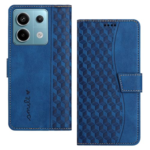 Tussvie Handyhülle für Xiaomi Redmi Note 13 Pro 5G/Poco X6 5G Hülle mit Kartenfächern, Magnetische [Standfunktion] PU Leder Cover Wallet Stoßfeste Case Klapphülle für Xiaomi Poco X6 5G 6,67" (Blau) von Tussvie