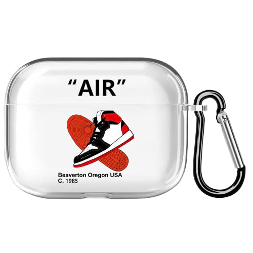 für AirPods Pro Hülle 2019, Cool Off Sportschuhe Markenstil Kreative Schwarz Weiß Buchstaben und Rot Blau Sportschuhe Zeichnung, Stoßfest für AirPods Pro Cover für Männer Frauen mit Schlüsselanhänger für AirPods Pro Hülle 2019, Cool Off Sportschuhe Markenstil Kreative Schwarz Weiß Buchstaben und Rot Blau Sportschuhe Zeichnung, Stoßfest für AirPods Pro Cover für Männer Frauen mit Schlüsselanhänger von Tutujap