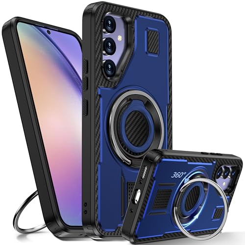 Tuvror Hülle für Samsung Galaxy A54 5G /4G mit Ständer. [360° drehbarer Ring und Ständer]. Robuste stoßfeste Schutzhülle für Samsung A54, Blau von Tuvror