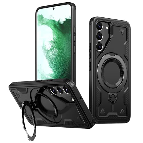 Tuvror Schutzhülle für Samsung Galaxy S22, 360° drehbarer Ständer, stoßfest, sturzsicher, militärischer Schutz, Schwarz Tuvror Schutzhülle für Samsung Galaxy S22, 360° drehbarer Ständer, stoßfest, sturzsicher, militärischer Schutz, Schwarz von Tuvror