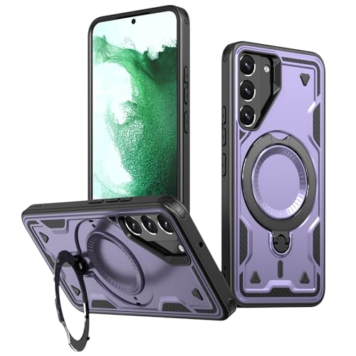 Tuvror Schutzhülle für Samsung Galaxy S22, 360° drehbarer Ständer, stoßfest, sturzsicher, militärischer Schutz, Violett Tuvror Schutzhülle für Samsung Galaxy S22, 360° drehbarer Ständer, stoßfest, sturzsicher, militärischer Schutz, Violett von Tuvror