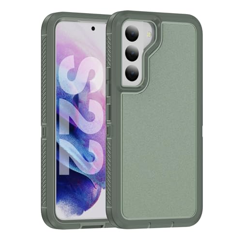 Tuvror Schutzhülle für Samsung Galaxy S22, stoßfest, staubdicht, sturzsicher, militärischer Schutz, Dual-Guard-Schutzhülle für Samsung Galaxy S22, Grün Tuvror Schutzhülle für Samsung Galaxy S22, stoßfest, staubdicht, sturzsicher, militärischer Schutz, Dual-Guard-Schutzhülle für Samsung Galaxy S22, Grün von Tuvror