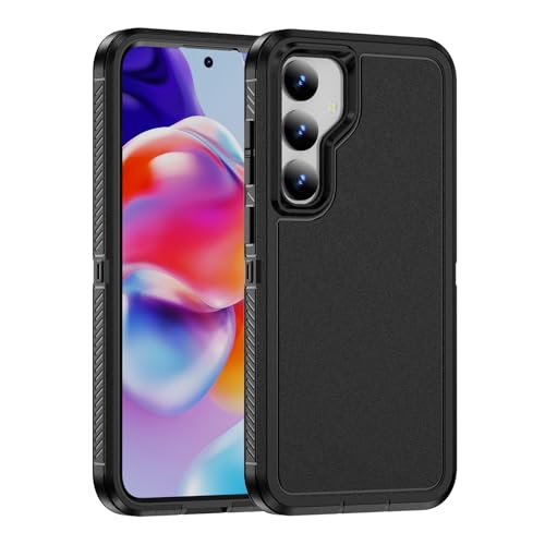 Tuvror Schutzhülle für Samsung Galaxy S24, stoßfest, staubdicht, sturzsicher, militärischer Schutz, Dual-Guard-Hülle für Samsung Galaxy S24, Schwarz Tuvror Schutzhülle für Samsung Galaxy S24, stoßfest, staubdicht, sturzsicher, militärischer Schutz, Dual-Guard-Hülle für Samsung Galaxy S24, Schwarz von Tuvror