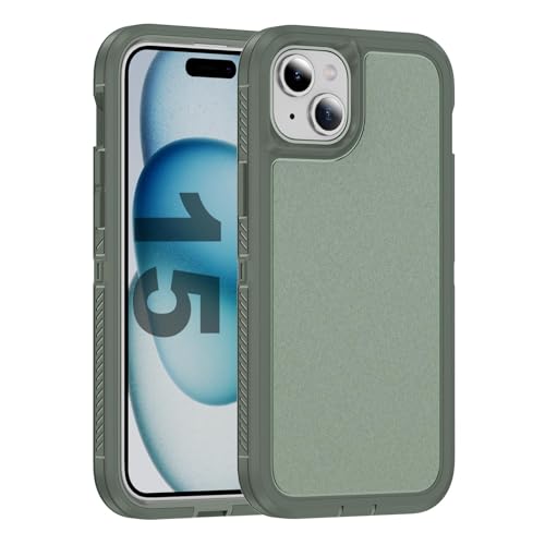 Tuvror für iPhone 15 Hülle, Stoßfest Staubdicht, Militärnorm Schutz, Dual Guard Case für iPhone 15 (6.1 Zoll), Grün von Tuvror
