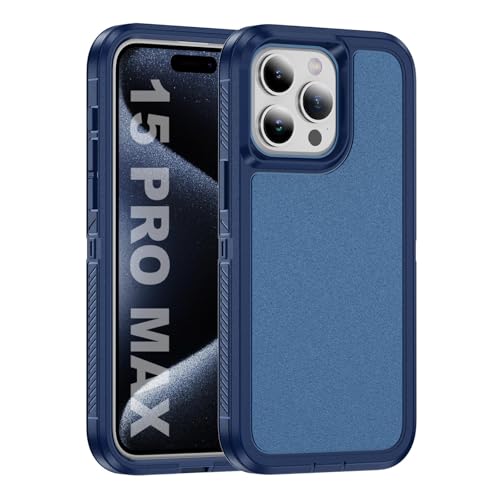Tuvror für iPhone 15 Pro Max Hülle, Stoßfest Staubdicht, Militärnorm Schutz, Dual Guard Case für iPhone 15 Pro Max (6.7 Zoll), Blau von Tuvror