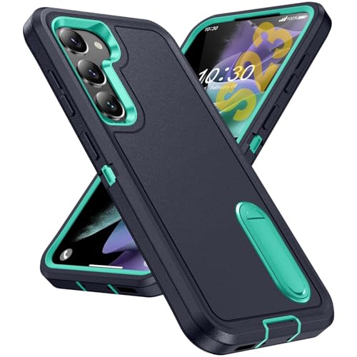 Tuvror für Samsung Galaxy S23 Hülle, mit Unsichtbarer Ständer, Stoßfeste staubdicht, sturzsicher Handyhülle, Militärnorm Schutz Galaxy S23 Case. Dunkelblau/Cyan Tuvror für Samsung Galaxy S23 Hülle, mit Unsichtbarer Ständer, Stoßfeste staubdicht, sturzsicher Handyhülle, Militärnorm Schutz Galaxy S23 Case. Dunkelblau/Cyan von Tuvror