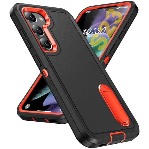 Tuvror für Samsung Galaxy S23 Hülle, mit Unsichtbarer Ständer, Stoßfeste staubdicht, sturzsicher Handyhülle, Militärnorm Schutz Galaxy S23 Case. Schwarz/Orange Tuvror für Samsung Galaxy S23 Hülle, mit Unsichtbarer Ständer, Stoßfeste staubdicht, sturzsicher Handyhülle, Militärnorm Schutz Galaxy S23 Case. Schwarz/Orange von Tuvror