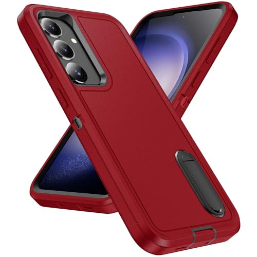 Tuvror für Samsung Galaxy S24 Hülle, mit Unsichtbarer Ständer, Stoßfeste staubdicht, sturzsicher Handyhülle, Militärnorm Schutz Galaxy S24 Case. Rot/Schwarz Tuvror für Samsung Galaxy S24 Hülle, mit Unsichtbarer Ständer, Stoßfeste staubdicht, sturzsicher Handyhülle, Militärnorm Schutz Galaxy S24 Case. Rot/Schwarz von Tuvror