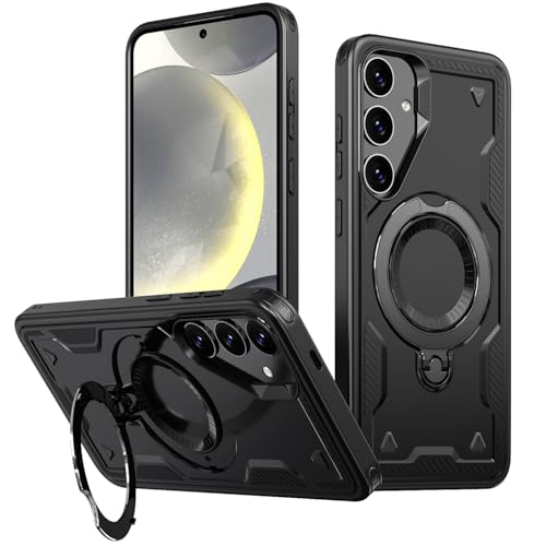 Tuvror für Samsung Galaxy S24 Hülle und S25 Hülle, 360° Drehbarer Ständer, Stoßfeste, sturzsicher Handyhülle, Militärnorm Schutz Galaxy S24 und S25 Case. Schwarz Tuvror für Samsung Galaxy S24 Hülle und S25 Hülle, 360° Drehbarer Ständer, Stoßfeste, sturzsicher Handyhülle, Militärnorm Schutz Galaxy S24 und S25 Case. Schwarz von Tuvror