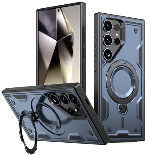 Tuvror für Samsung Galaxy S24 Ultra Hülle, 360° Drehbarer Ständer, Stoßfeste, sturzsicher Handyhülle, Militärnorm Schutz Galaxy S24 Ultra Case. Blau Tuvror für Samsung Galaxy S24 Ultra Hülle, 360° Drehbarer Ständer, Stoßfeste, sturzsicher Handyhülle, Militärnorm Schutz Galaxy S24 Ultra Case. Blau von Tuvror