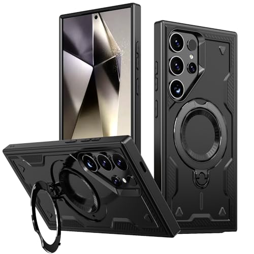 Tuvror für Samsung Galaxy S24 Ultra Hülle, 360° Drehbarer Ständer, Stoßfeste, sturzsicher Handyhülle, Militärnorm Schutz Galaxy S24 Ultra Case. Schwarz Tuvror für Samsung Galaxy S24 Ultra Hülle, 360° Drehbarer Ständer, Stoßfeste, sturzsicher Handyhülle, Militärnorm Schutz Galaxy S24 Ultra Case. Schwarz von Tuvror