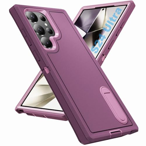 Tuvror für Samsung Galaxy S24 Ultra Hülle, mit Unsichtbarer Ständer, Stoßfeste staubdicht, sturzsicher Handyhülle, Militärnorm Schutz Galaxy S24 Ultra Case. Nachtviolett/Rosa Tuvror für Samsung Galaxy S24 Ultra Hülle, mit Unsichtbarer Ständer, Stoßfeste staubdicht, sturzsicher Handyhülle, Militärnorm Schutz Galaxy S24 Ultra Case. Nachtviolett/Rosa von Tuvror