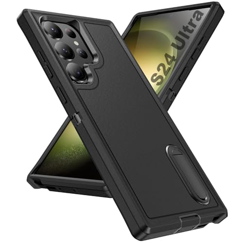 Tuvror für Samsung Galaxy S24 Ultra Hülle, mit Unsichtbarer Ständer, Stoßfeste staubdicht, sturzsicher Handyhülle, Militärnorm Schutz Galaxy S24 Ultra Case. Schwarz Tuvror für Samsung Galaxy S24 Ultra Hülle, mit Unsichtbarer Ständer, Stoßfeste staubdicht, sturzsicher Handyhülle, Militärnorm Schutz Galaxy S24 Ultra Case. Schwarz von Tuvror